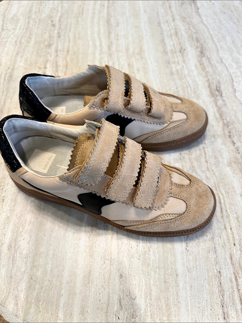 Dolce Vita Beige & Black Sneakers